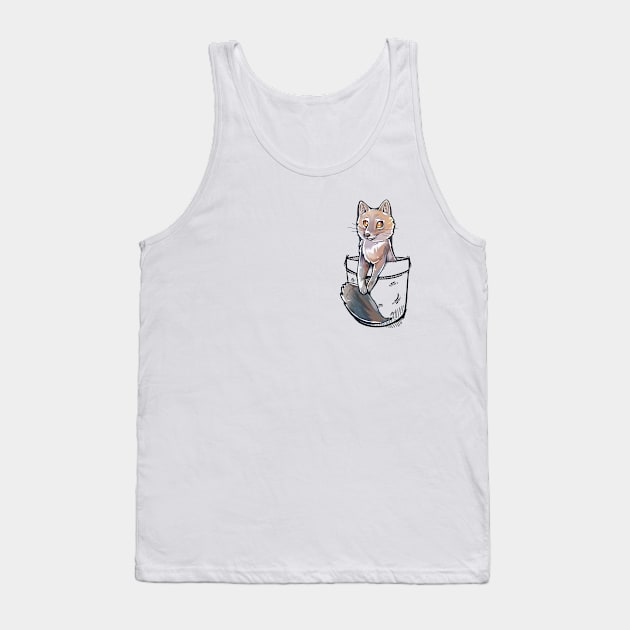 Pocket Cute Swift Fox Tank Top by TechraPockets